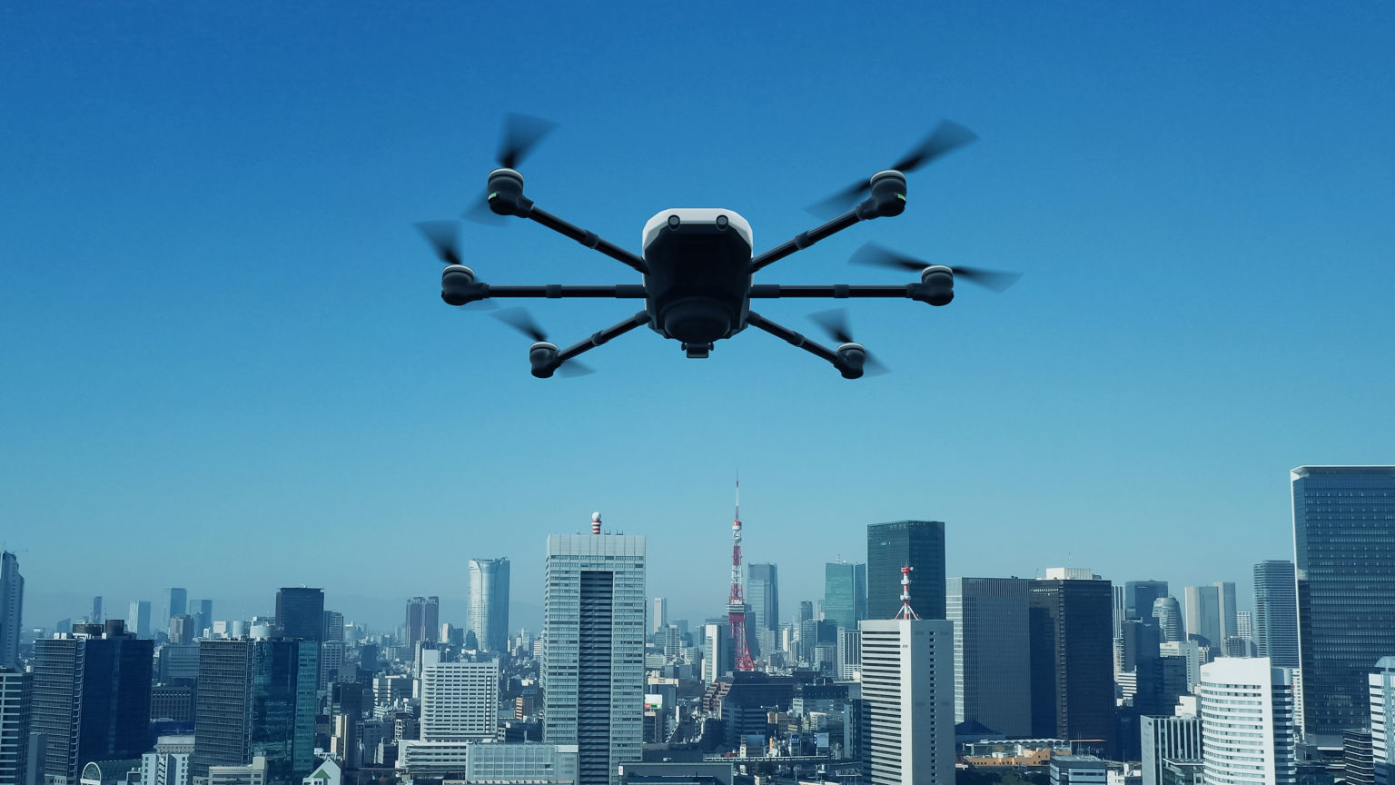 A drone can provide additional building security