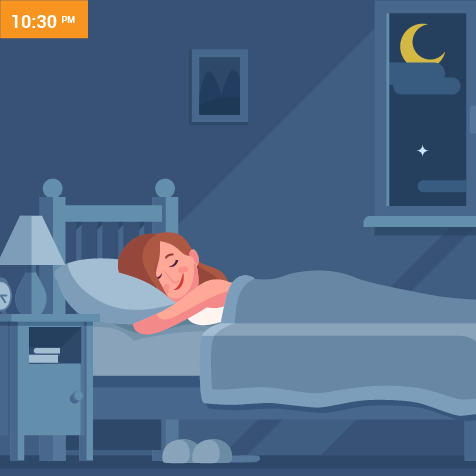 Illustration of a woman sleeping