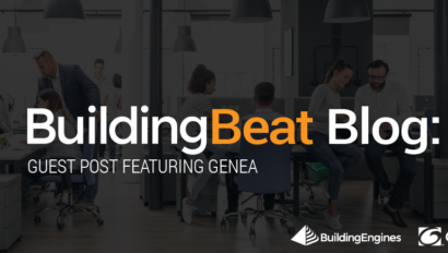 Office space with the text BuildingBeat Blog overlaid