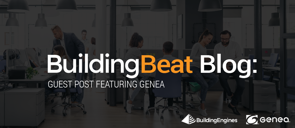 Office space with the text BuildingBeat Blog overlaid