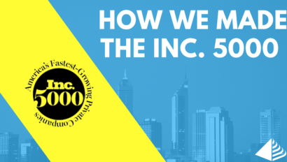 How we made the inc. 5000 text overlaid on a city skyline