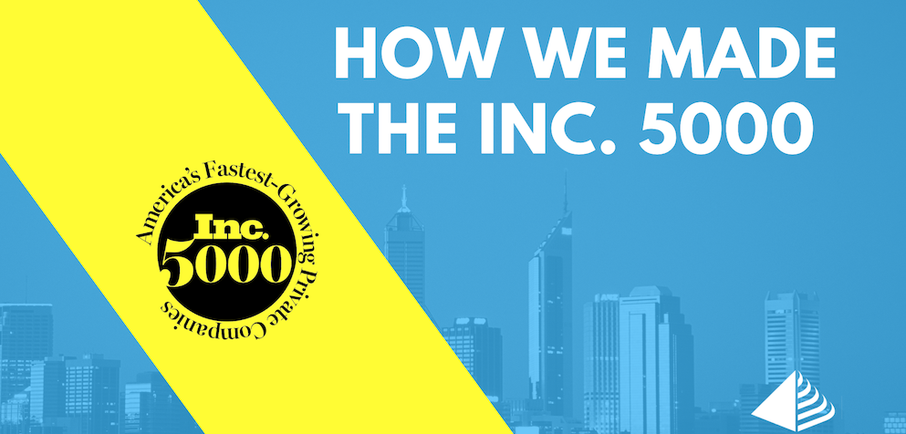How we made the inc. 5000 text overlaid on a city skyline