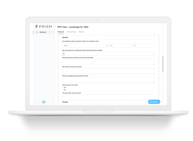 Prism Exchange screen