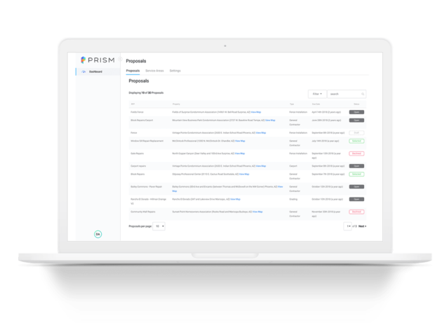 Prism Exchange screen