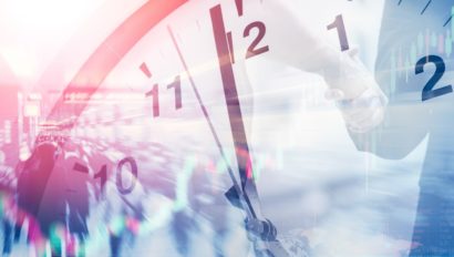 Close up of clock ticking