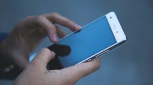 Man using a smartphone