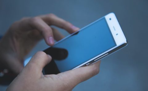 Man using a smartphone