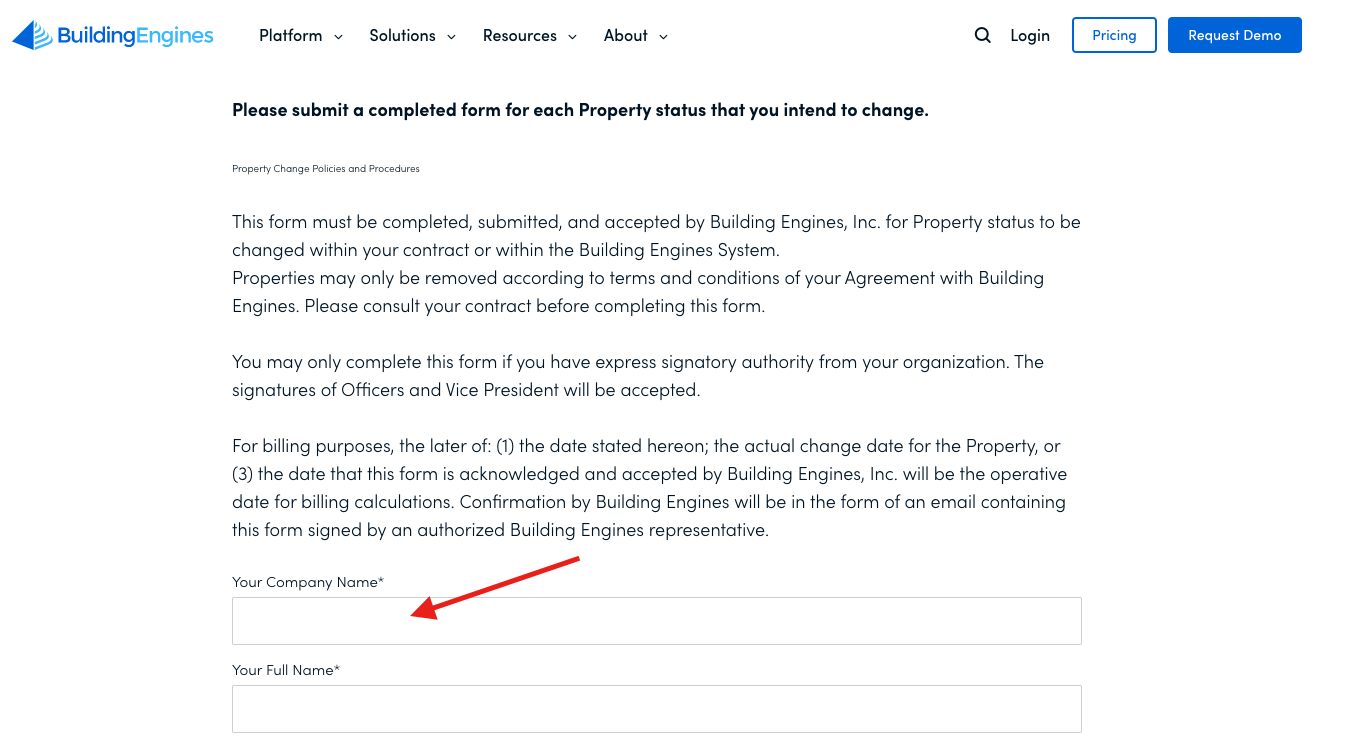 Building Cancellation Instructions