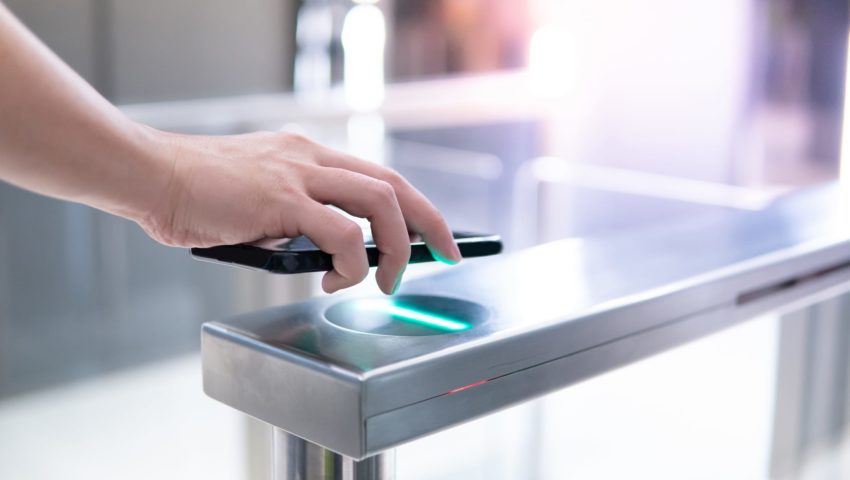 Person scanning into security system