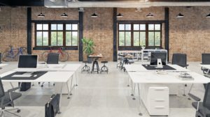 Interior of a workplace