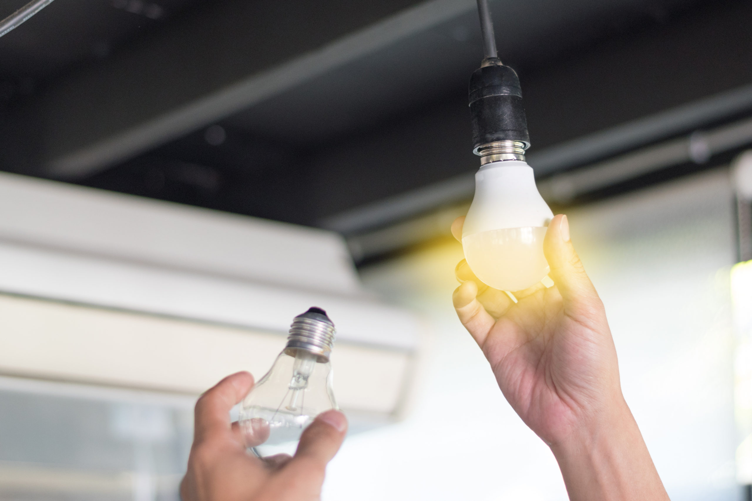 LED lightbulbs are an easy step towards green property management