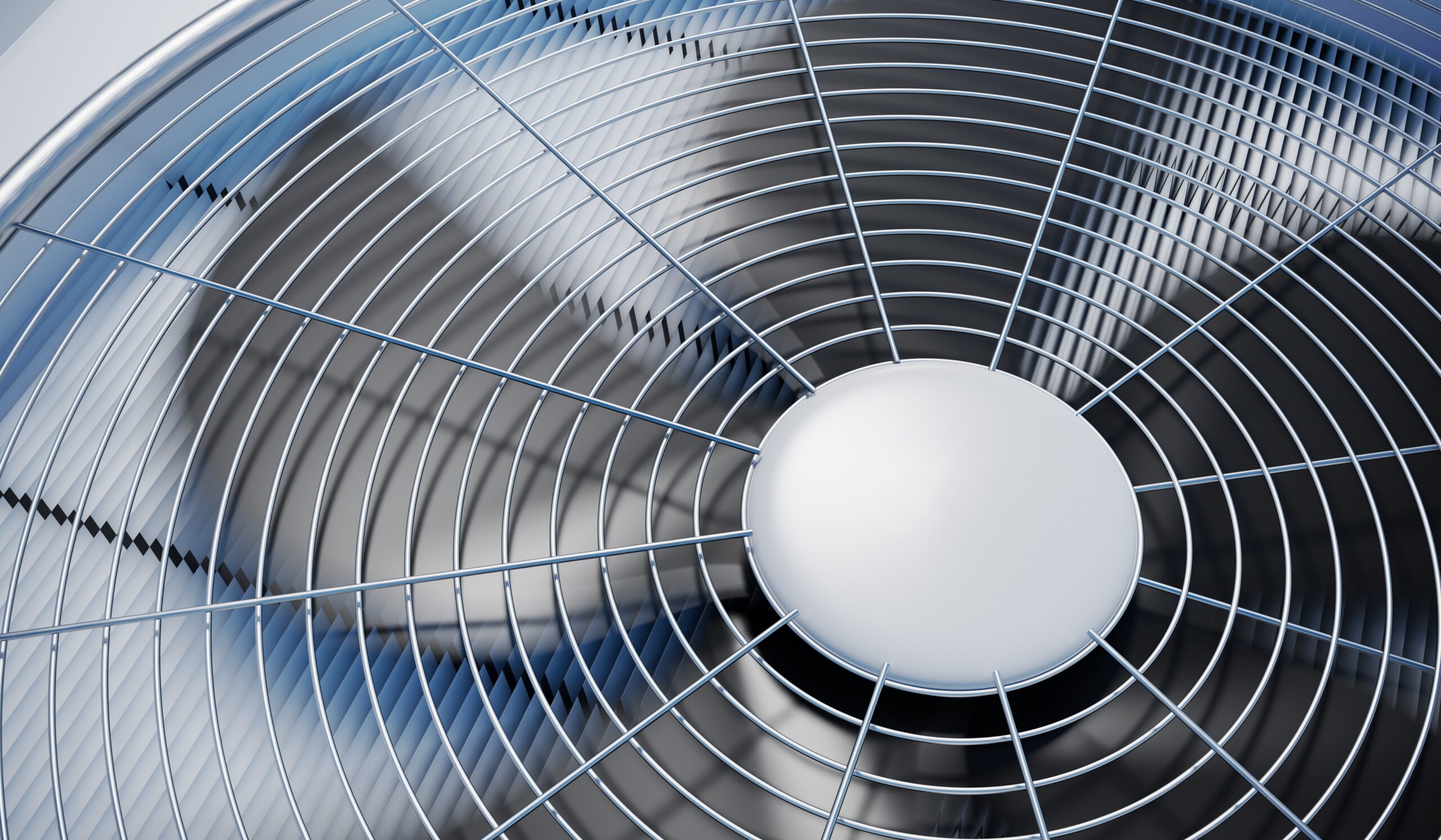 Close up view on HVAC unit