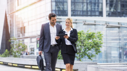 Business people walking