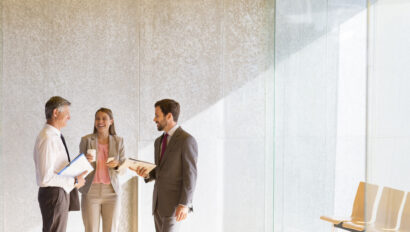 Business people talking in office