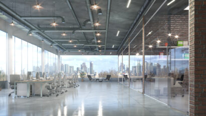 Modern office interior. 3d illustration